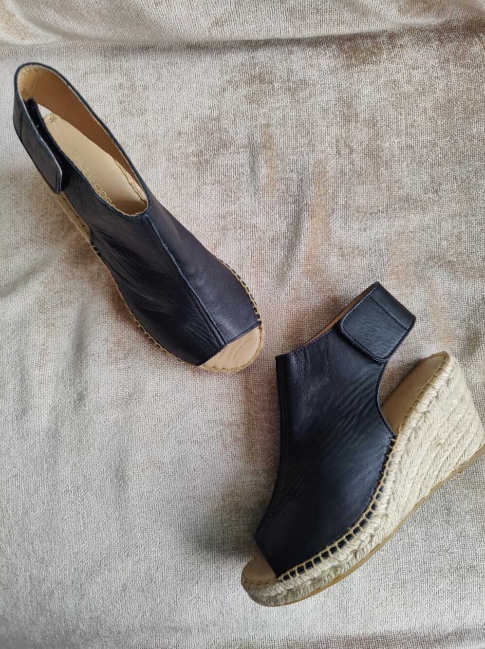 André Assous handcrafted espadrilles wedges sandals, 37